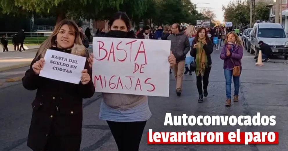 Autoconvocados levantaron la medida de fuerza y hay clases jueves y viernes
