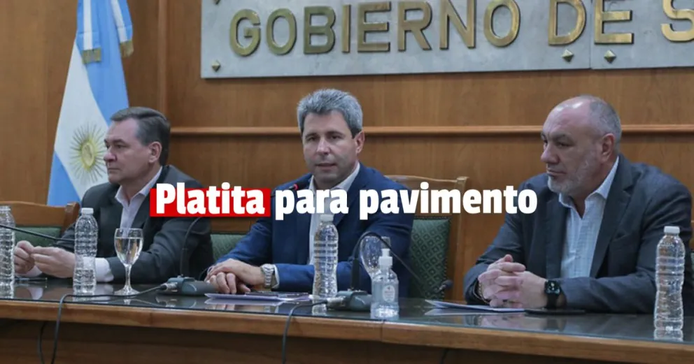 Uñac firmó un convenio por más de $3000 millones para obras de pavimentación en los municipios