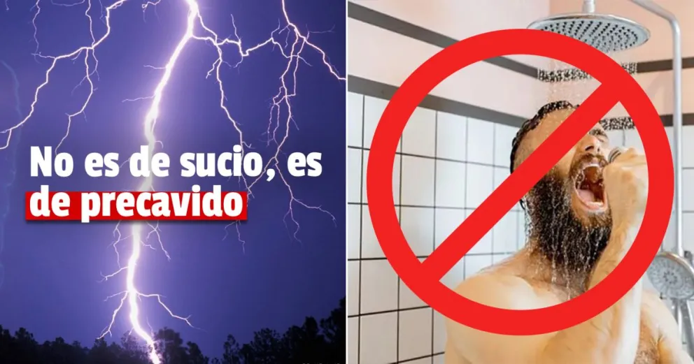 ¿Sabías que no hay que lavar platos ni bañarse durante una tormenta eléctrica?