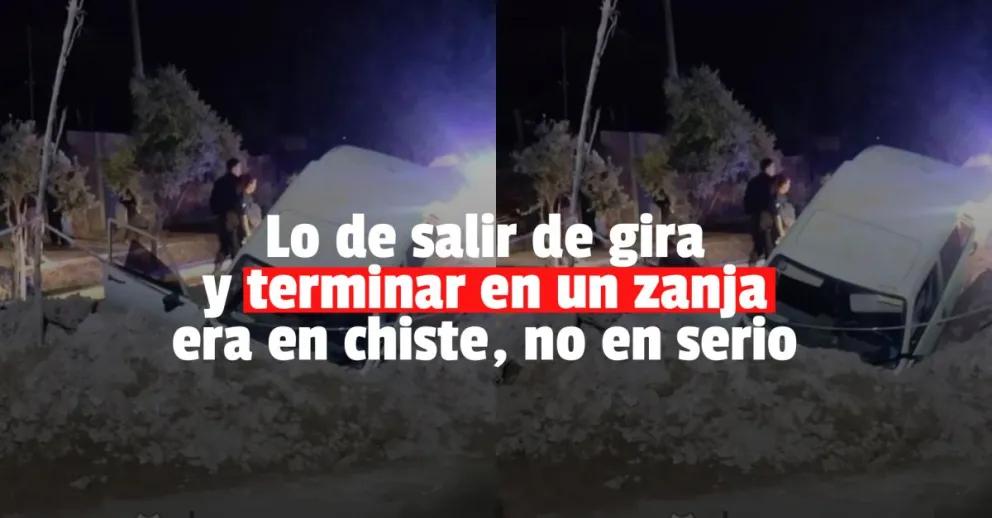 Perdió el control del auto y terminó en un pozo 