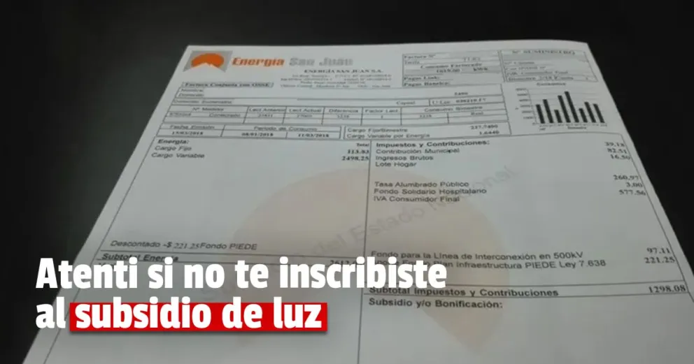 El EPRE informó que pasará con los usuarios que no se inscribieron en el subsidio