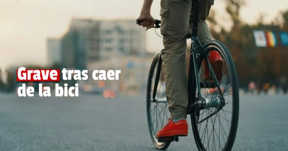 Caucete: un joven de 23 años cayó de su bicicleta y fue hospitalizado 