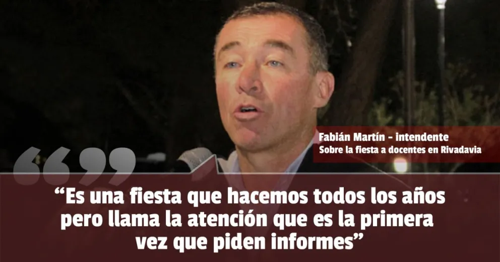 Fabián Martín habló del pedido de informe por una fiesta en Rivadavia