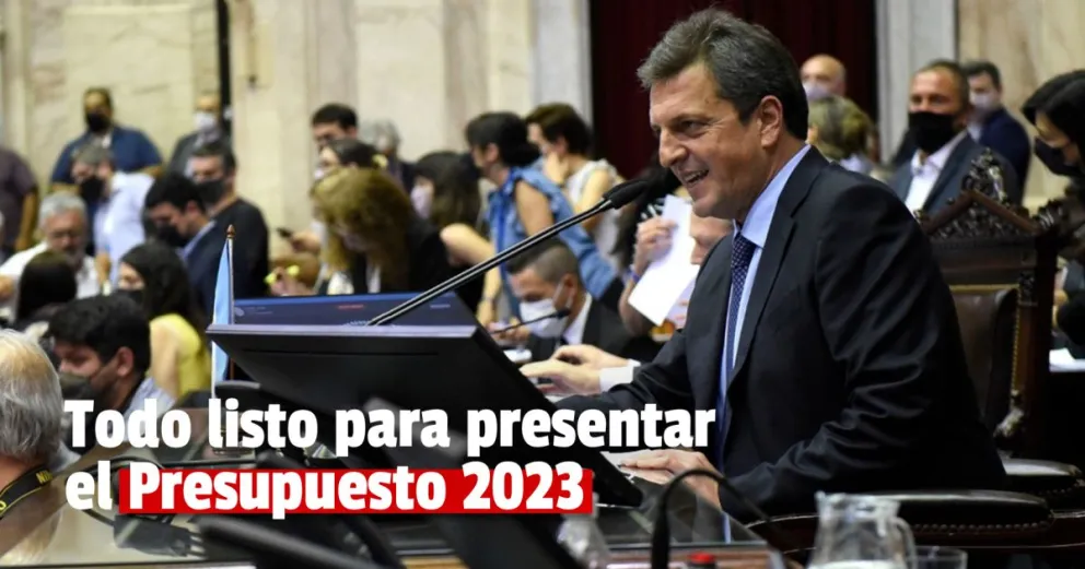 Massa presentará el proyecto de Presupuesto 2023 en Diputados
