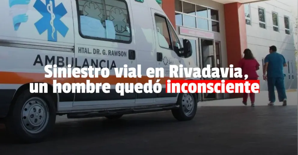 Un hombre chocó con su moto y quedó inconsciente 