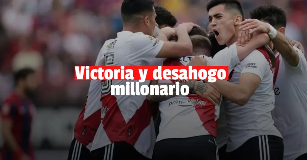 River aguantó con uno menos y se reencontró con la victoria ante San Lorenzo