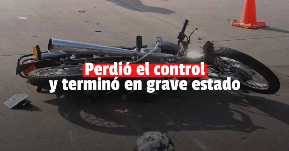 Un motociclista terminó grave tras chocarse contra una camioneta estacionada