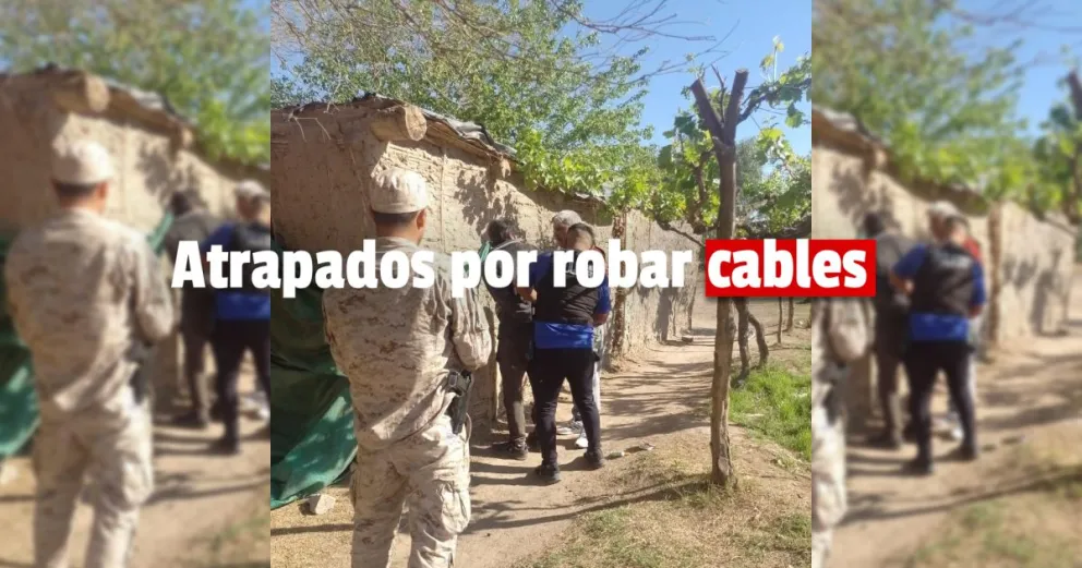Tres hombres fueron detenidos por robar cables a los vecinos de Sarmiento 