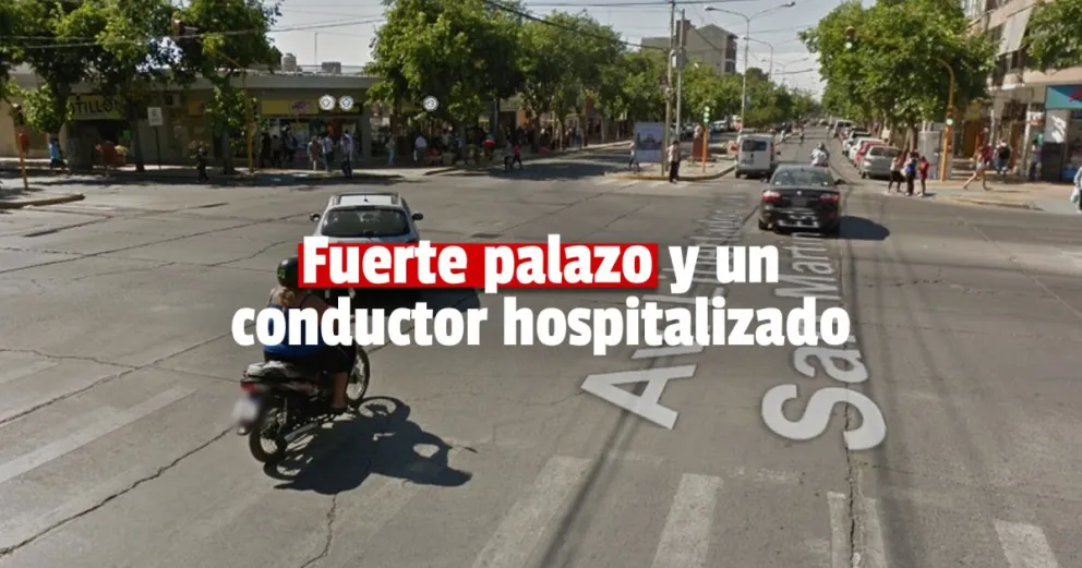 Fuerte choque en uno de los cruces más transitados del centro 