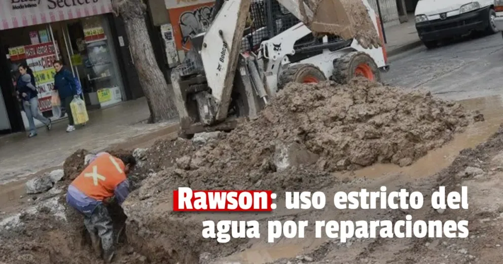 OSSE reparará un caño en Rawson