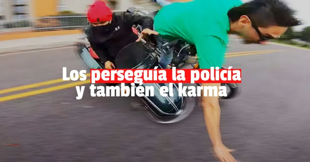 Robaron una cartera y en la huida cayeron de la moto