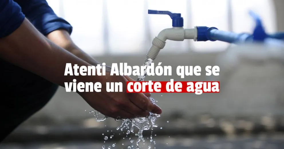 Por mantenimiento algunas zonas de Albardón se quedarán sin servicio de agua potable