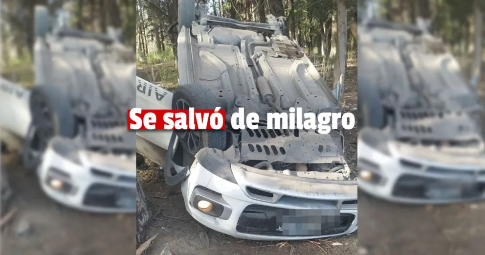 Un jugador de fútbol de Gimnasia de Mendoza volcó en Sarmiento
