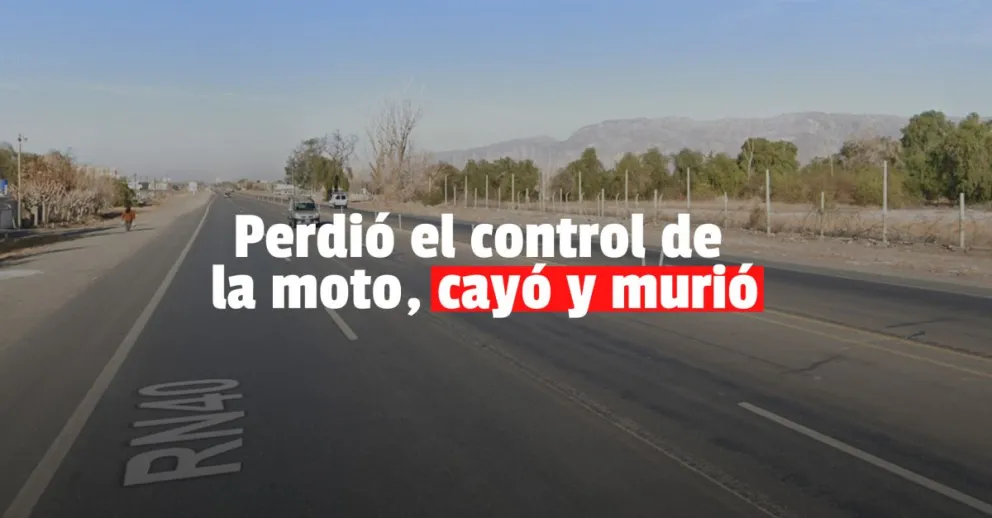 Un joven motociclista cayó de su moto y murió 