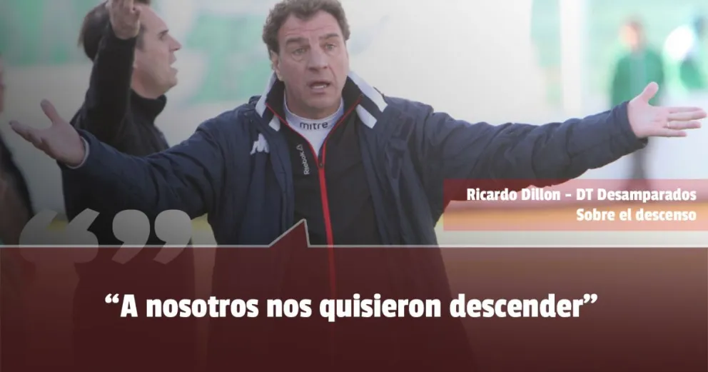 Fuerte descargo de Dillon tras el descenso