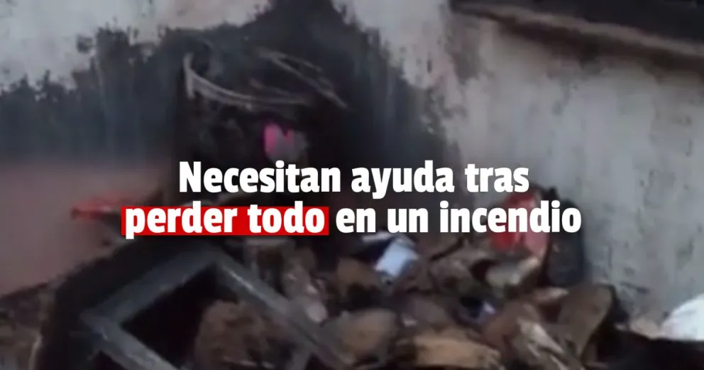 Juntan donaciones para una familia que perdió todo en un incendio