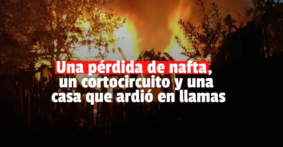 Una moto explotó e incendió toda una casa 