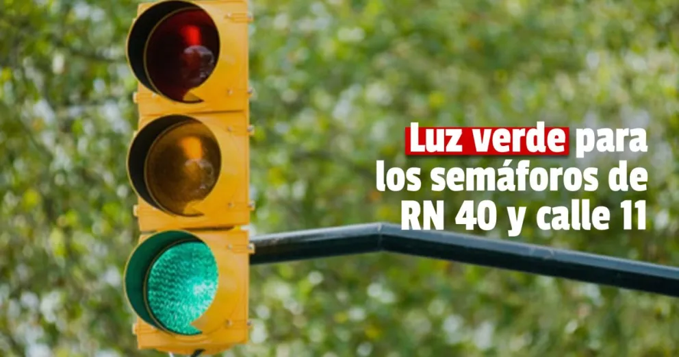 Avanza la colocación de los semáforos de la Ruta 40 y Calle 11