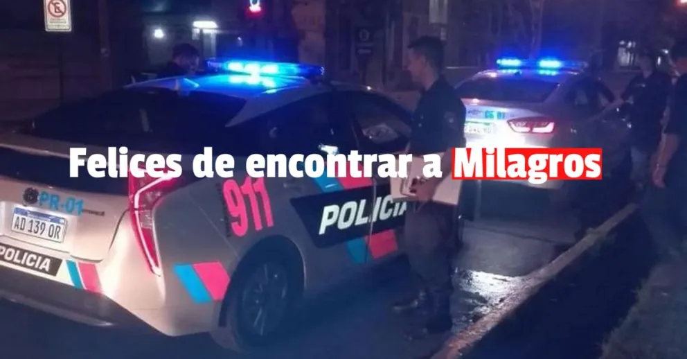Encontraron a Milagros, la niña que estuvo 3 días desaparecida