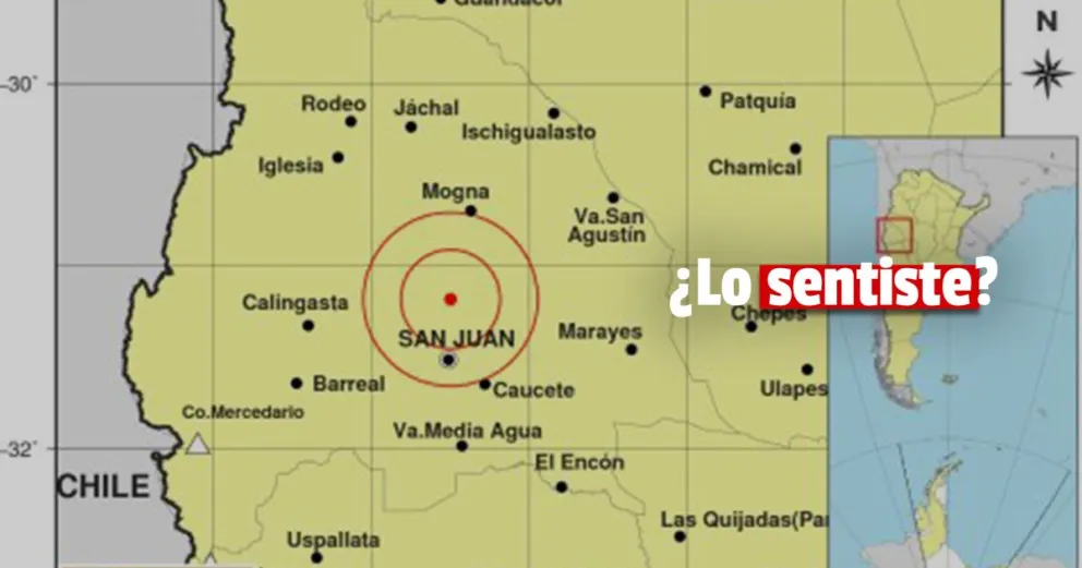 Tembló en San Juan: fue de 3,3° de Magnitud
