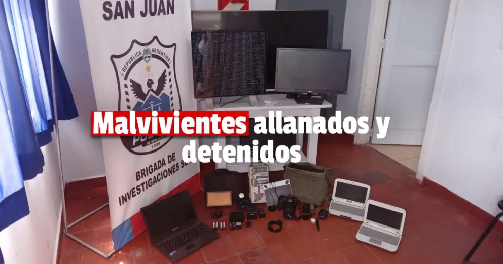 La policía logró allanar y detener a malvivientes en Rivadavia 