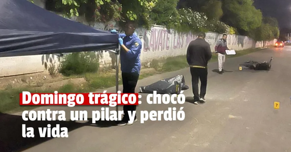 Perdió el control de la moto, chocó contra un pilar y murió 