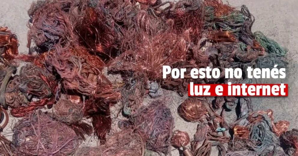 Encuentran cables y cobre robado a Energía San Juan y Movistar 