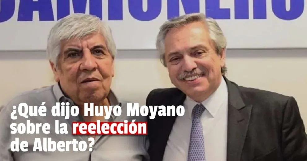 Hugo Moyano abraza a Alberto Fernández en una posible reelección