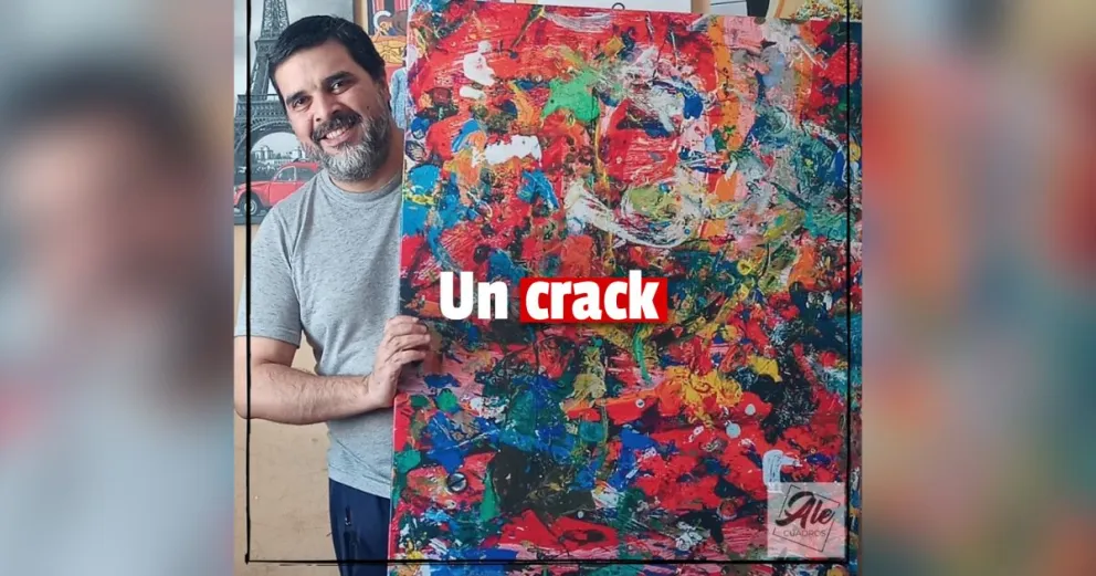 Viral: el sanjuanino que vende cuadros para pagar un estudio médico 