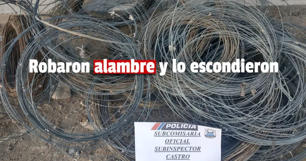La policía secuestró gran cantidad de alambre que había sido robado 