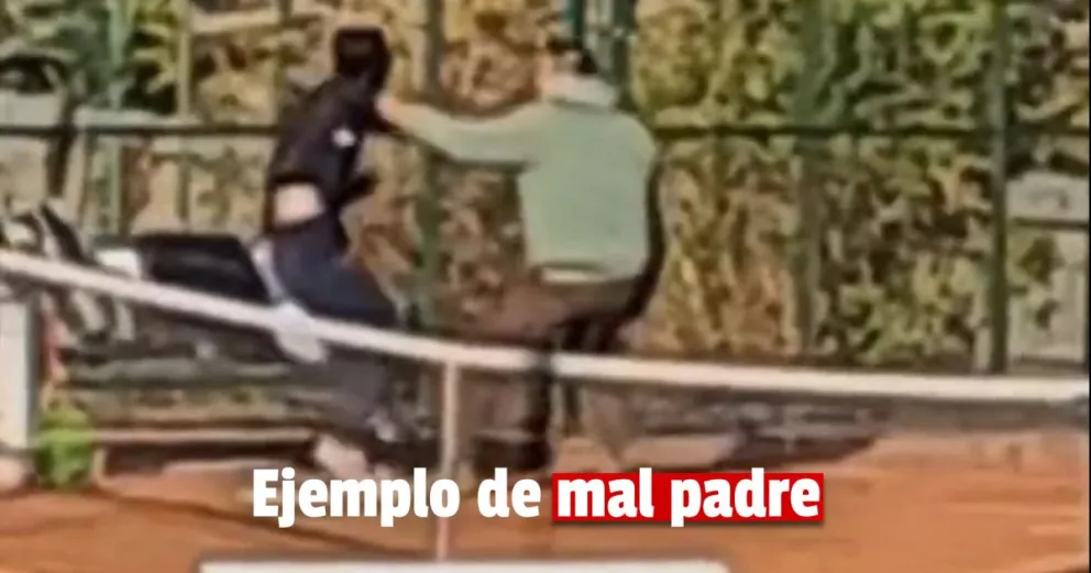 Un padre golpeó brutalmente a su hija tenista