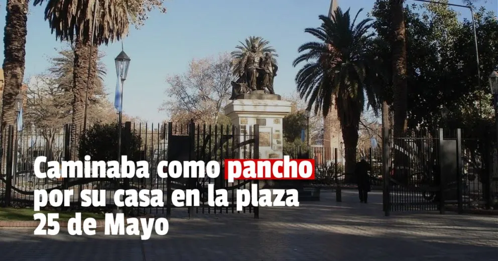 Prófugo detenido en la plaza 25 de Mayo