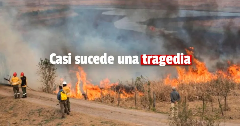 9 de Julio: cayó un poste de luz y se quemaron 10 hectáreas de pastizales 