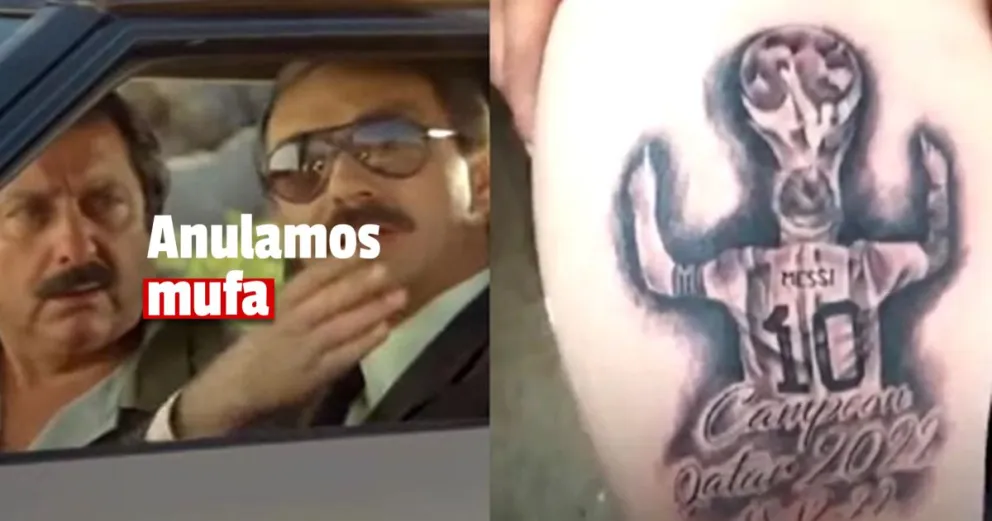 Video: se tatuó a Messi campeón de Qatar 2022 y en las redes lo tildaron de mufa
