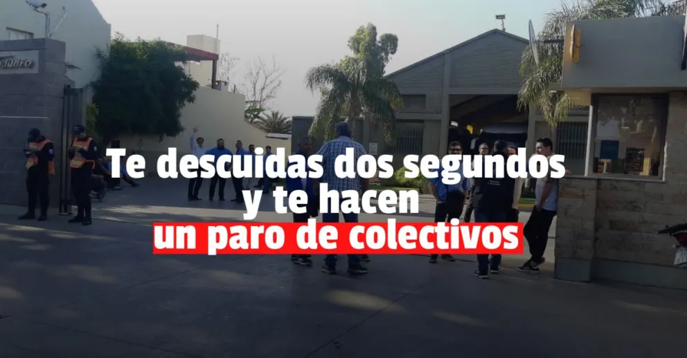 Los choferes de un empresa de colectivos pararon y dejaron sin servicio a los usuarios 