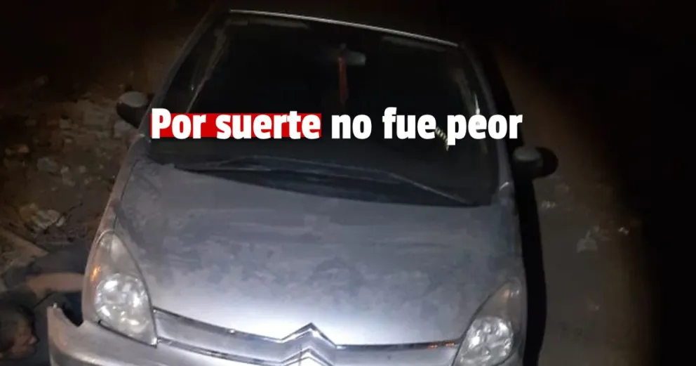 Santa Lucía: por evitar un choque terminó en el canal