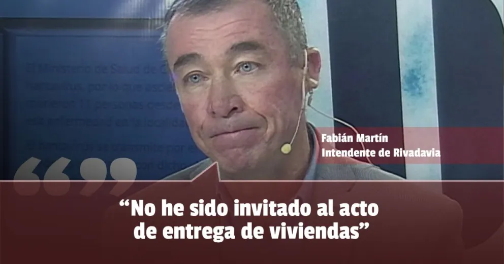 El intendente de Rivadavia declaró que se rompió la línea institucional