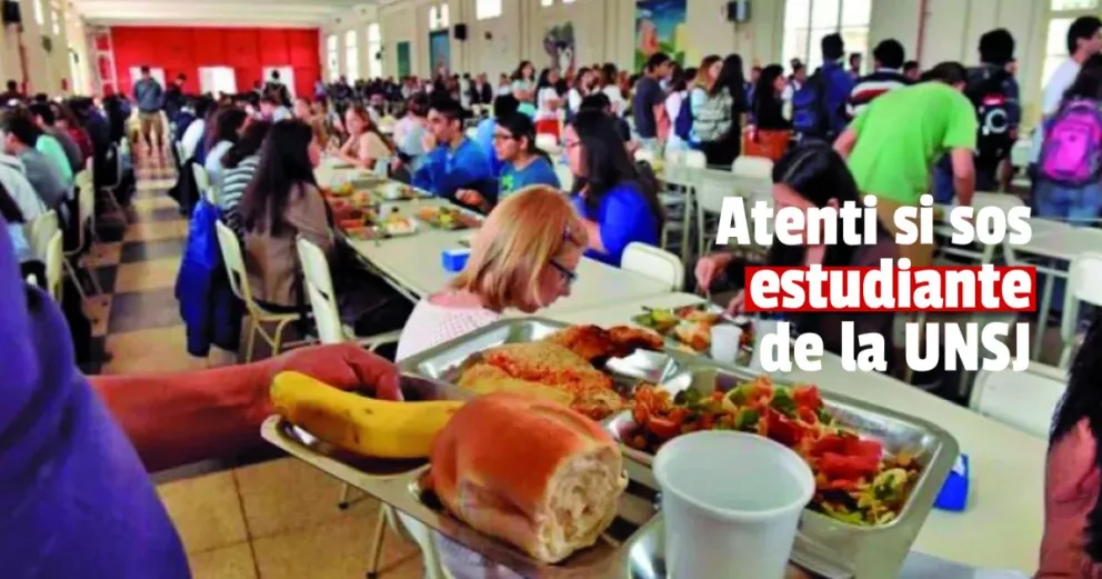 Los estudiantes de la UNSJ deben llenar un formulario online para acceder al comedor 