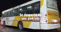 Atacaron a un colectivo y una pasajera terminó en el hospital