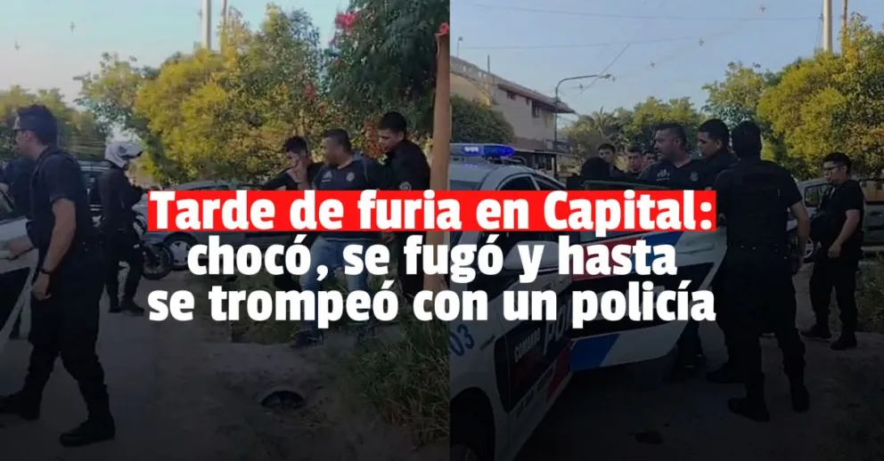 Un hombre se escapó de la Policía, lo fueron a detener y golpeó a un efectivo