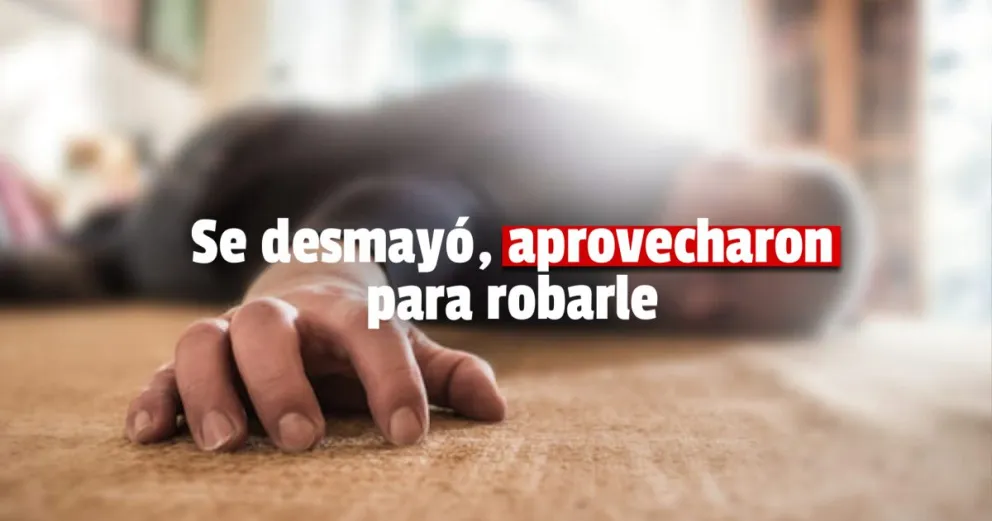 Rawson: le robaron a un hombre que estaba desmayado