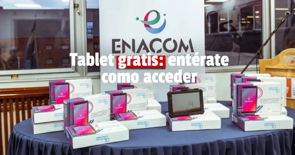 Tablet gratis para trabajadores en blanco
