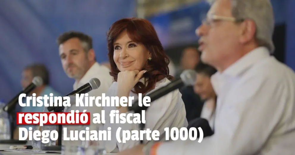 Cristina Kirchner volvió a arremeter contra el fiscal Diego Luciani: “El partido judicial está a full”