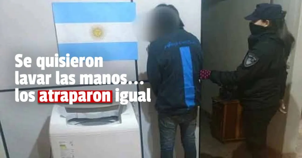 Pocito: dos jóvenes escapaban con un lavarropas y fueron detenidos
