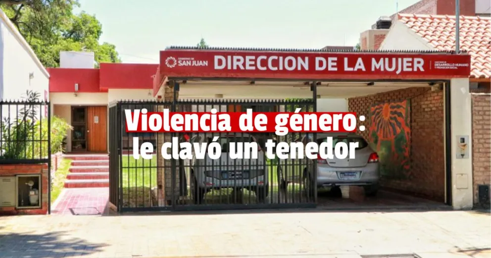 San Juan: golpeó y le clavó un tenedor a su pareja en el brazo