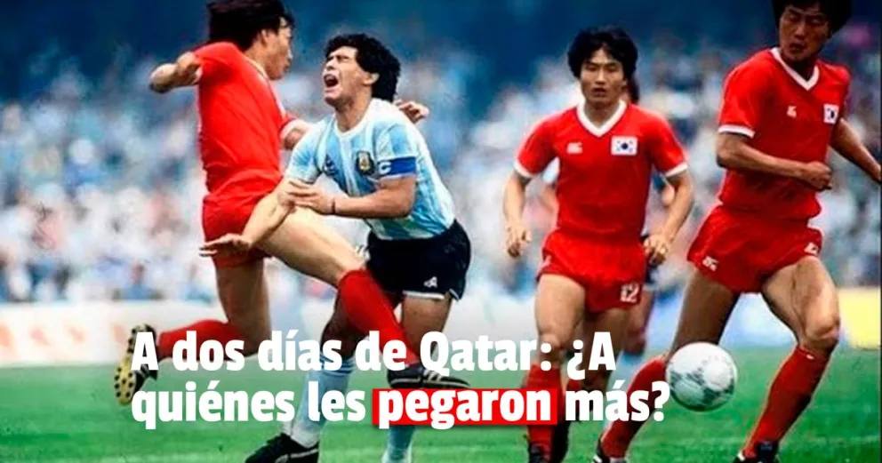 Mundial de Qatar: ¿Qué jugadores son los que recibieron más faltas en la historia de los mundiales?