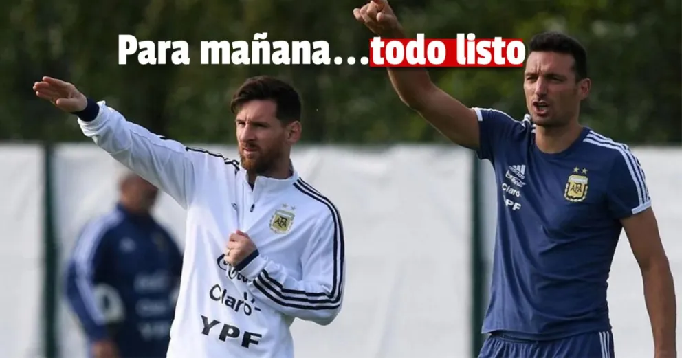 Messi y Scaloni hablaron en la previa al debut