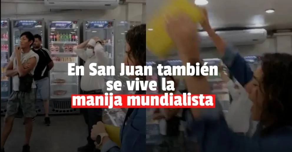 Así se vivió el primer gol de Argentina en una panadería sanjuanina