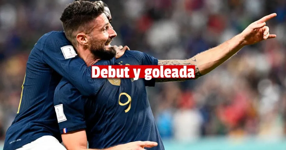 Contundente, Francia goleó a Australia en Qatar