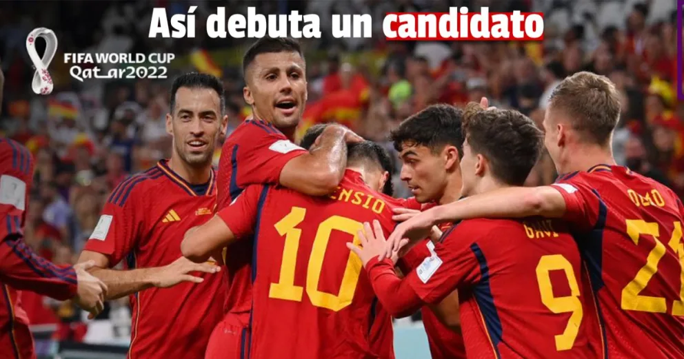 España aplastó a Costa Rica en su debut